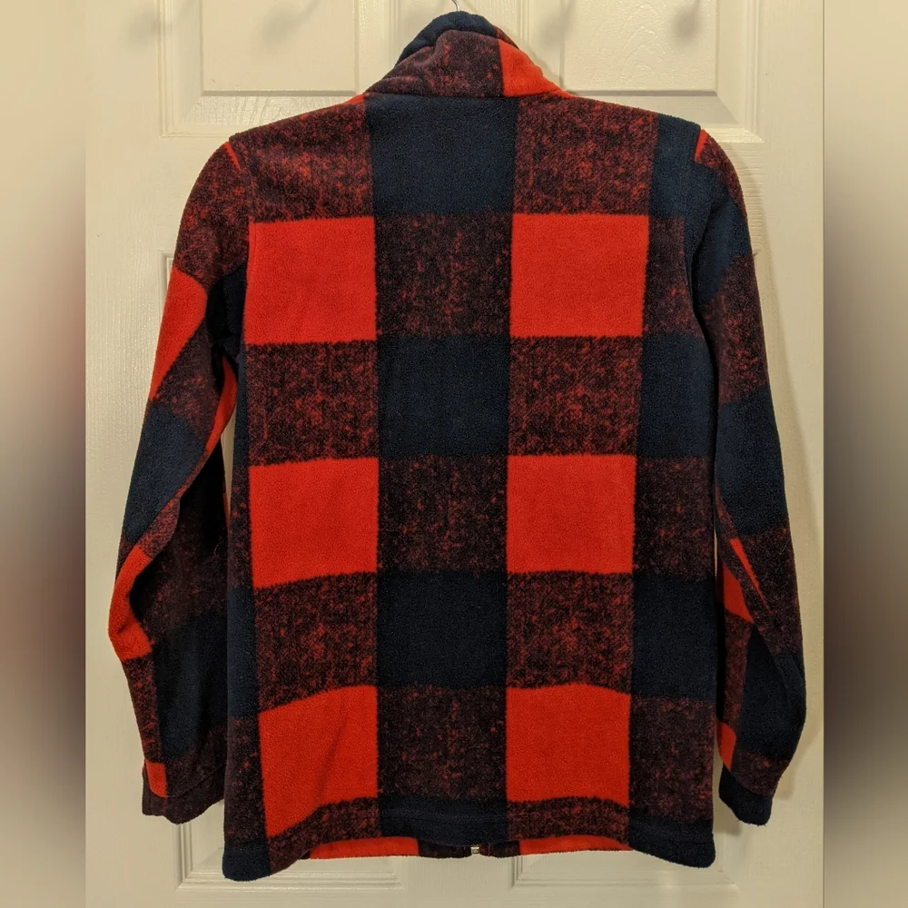 Columbia Red and Black Buffalo Plaid Fleece Jacket - Kids
